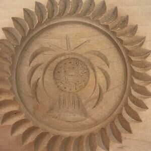 Stanley Whyte Scotland Hand Carved Thistle Wood Butter Cookie Mold